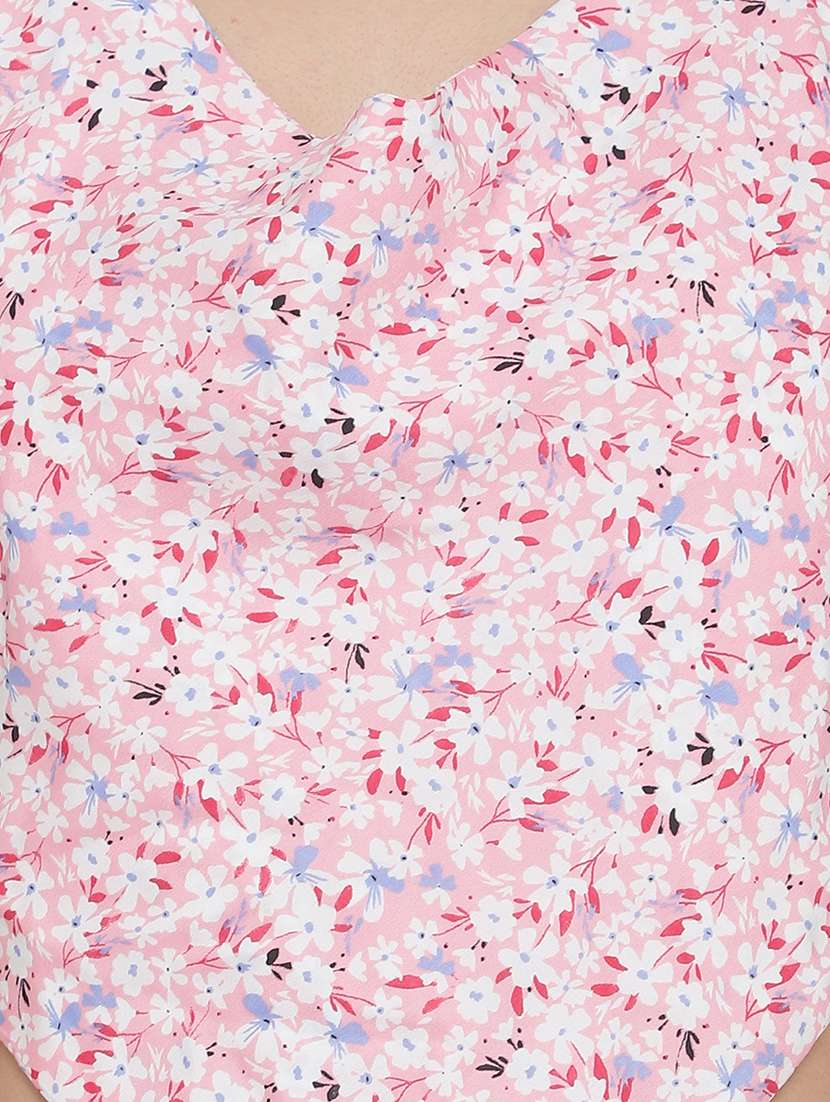 women floral print backless top - 20551258 - Standard Image - 4