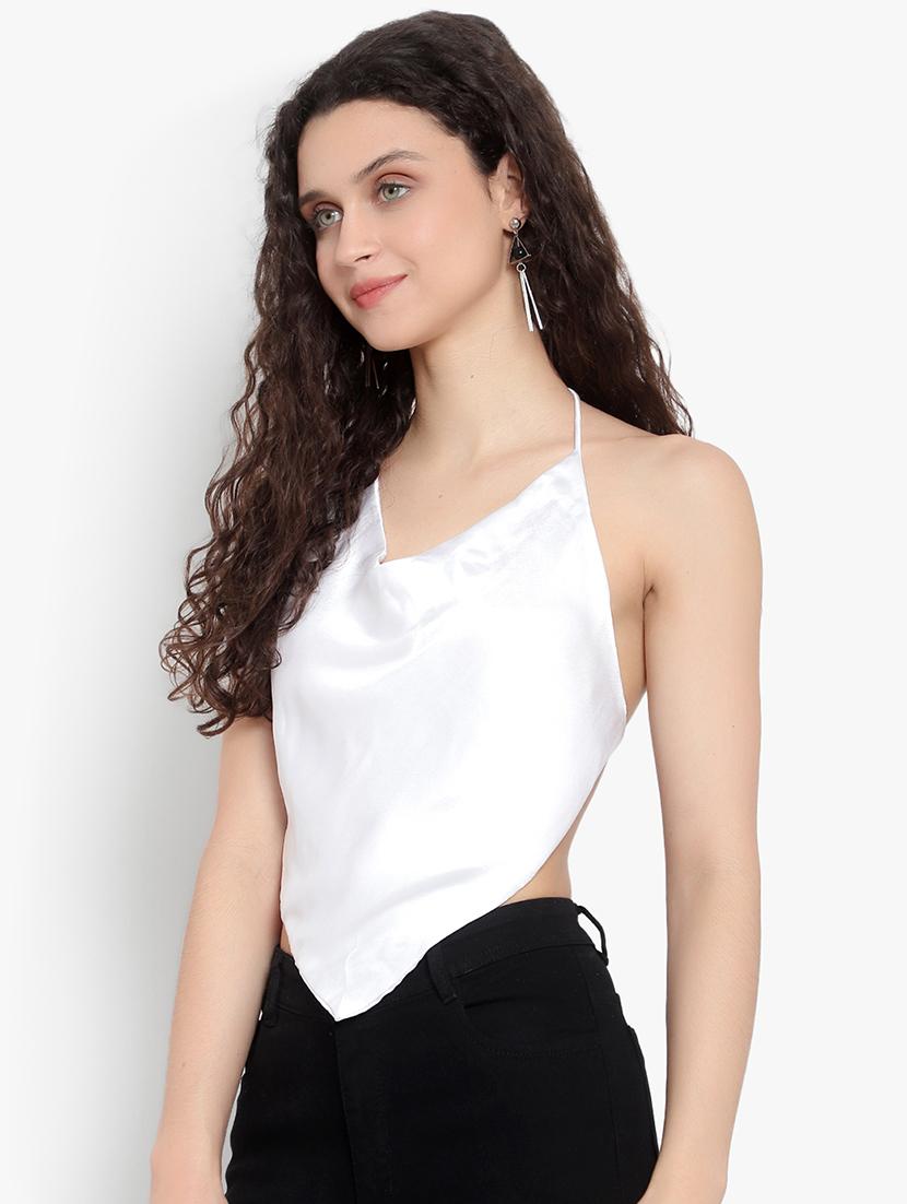 women solid backless top - 20551330 - Standard Image - 1