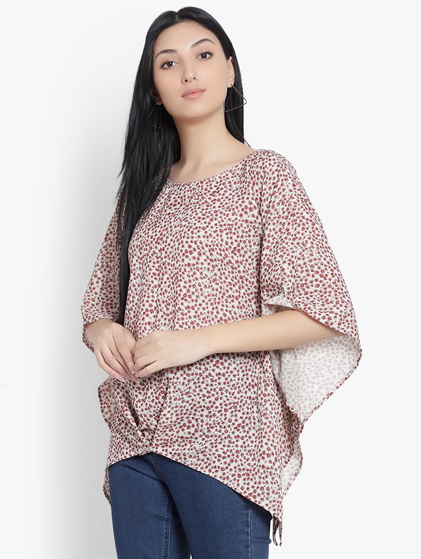 multi colored crepe regular top - 20551341 -  Standard Image - 1