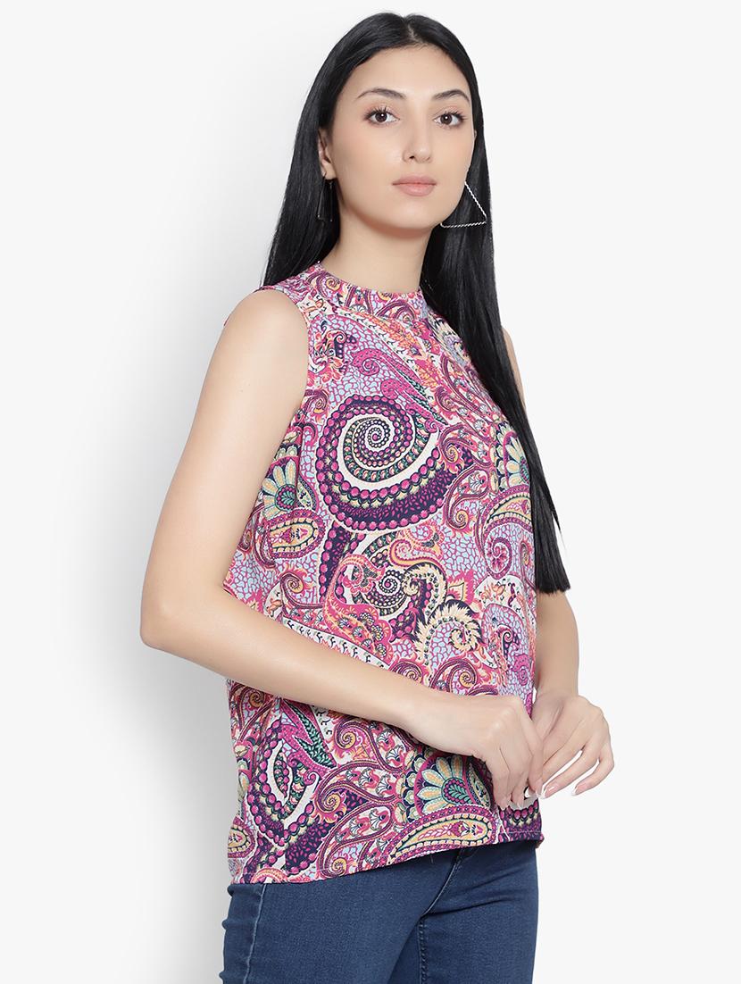 multi colored rayon regular top - 20551377 - Standard Image - 1