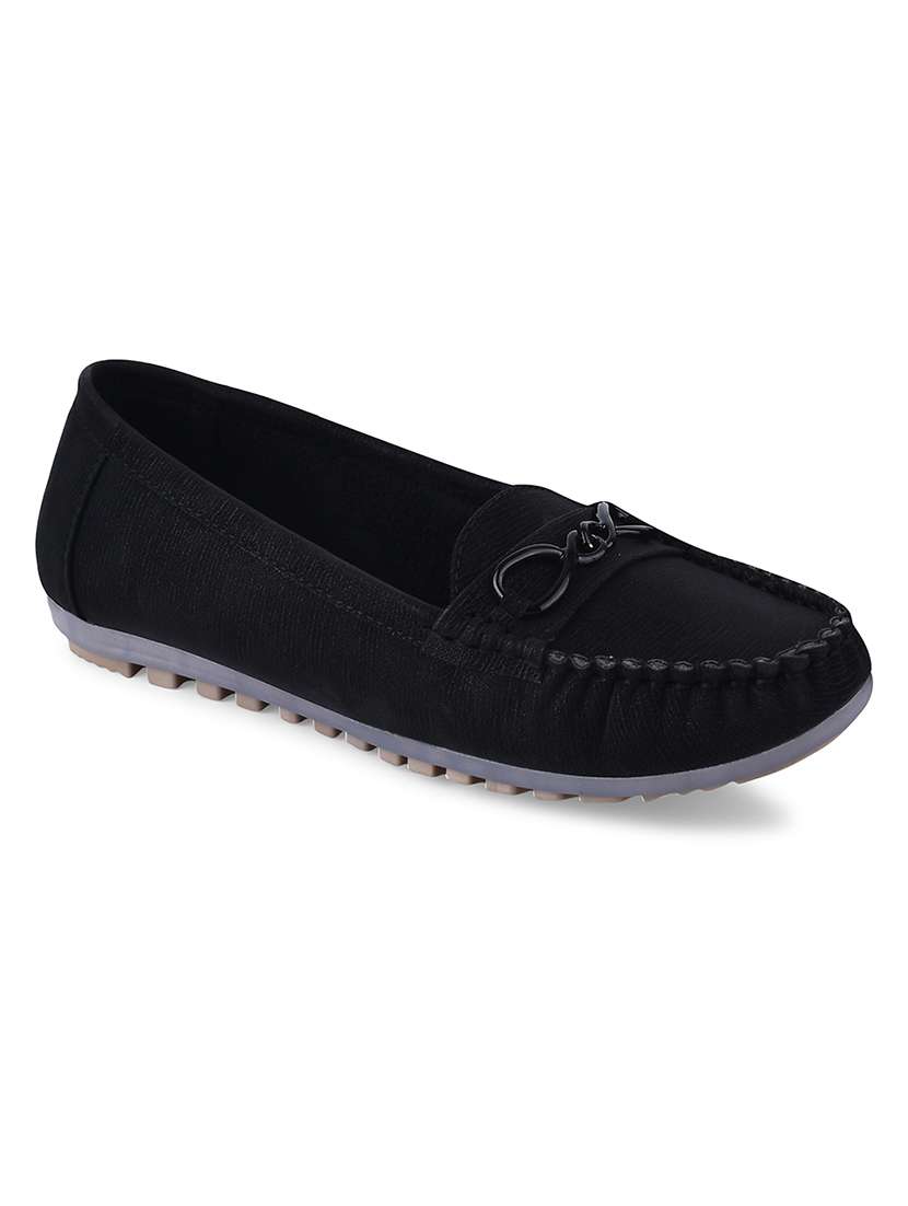 women black slip on loafers - 20551547 -  Standard Image - 1