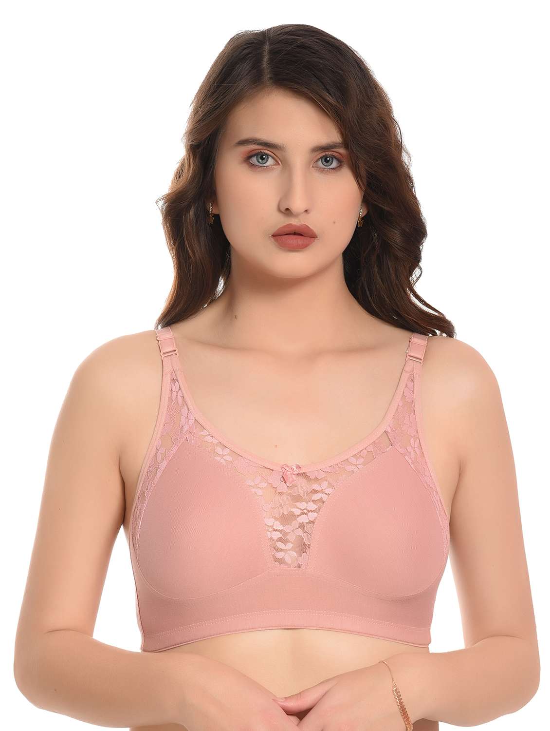 women lace detailed t-shirt bra