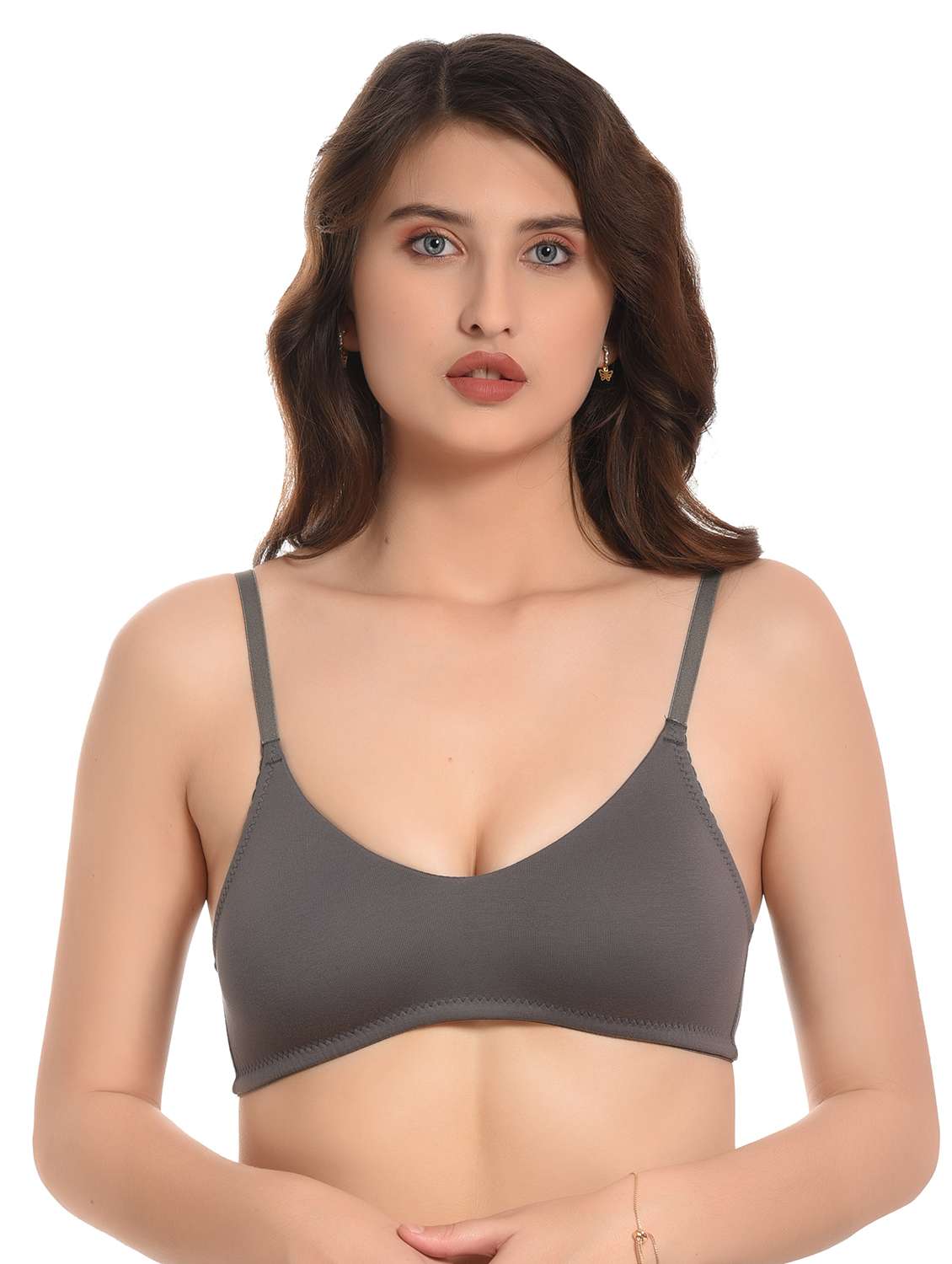 grey hosiery tshirt bra