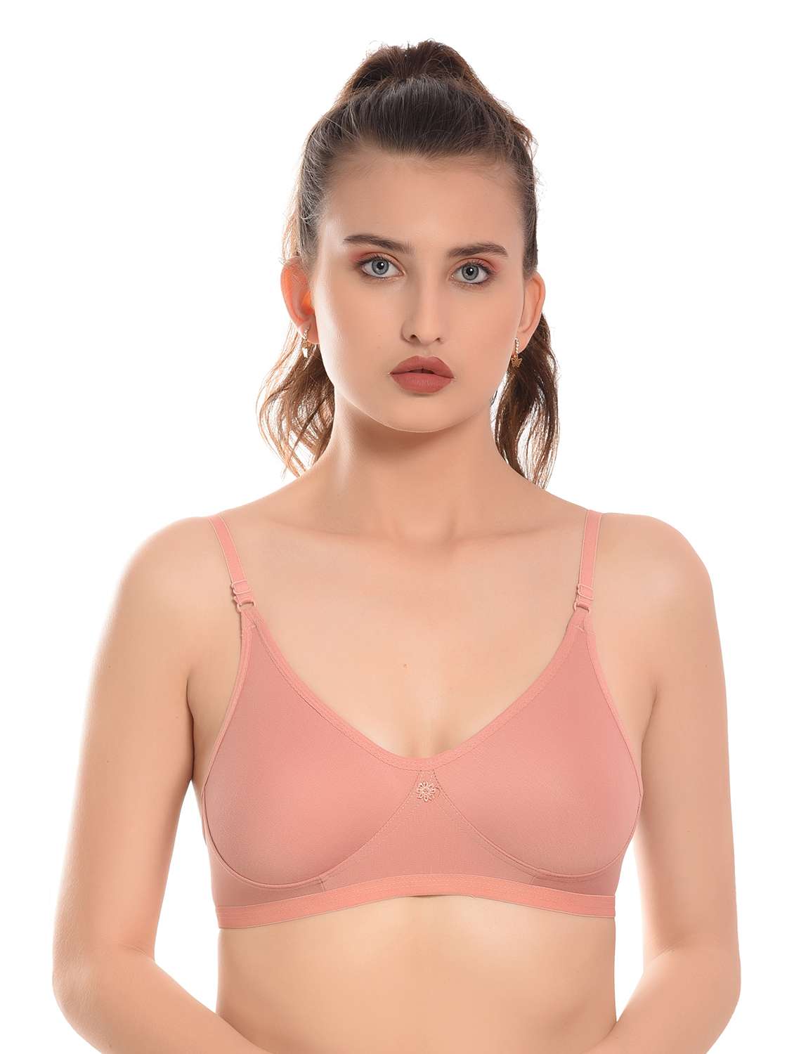 women pack of 2 solid t-shirt bra - 20551862 -  Standard Image - 1