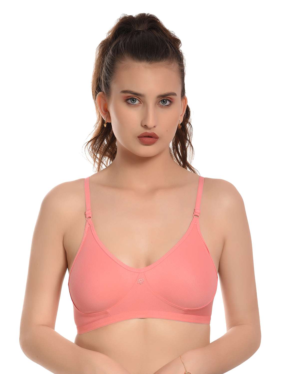 women pack of 2 solid t-shirt bra - 20551865 -  Standard Image - 1