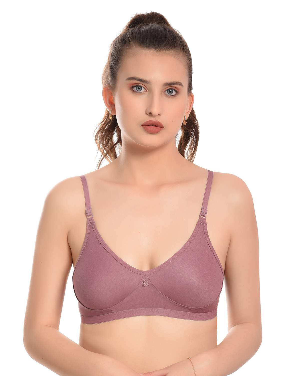 women pack of 3 solid t-shirt bra - 20551870 -  Standard Image - 4