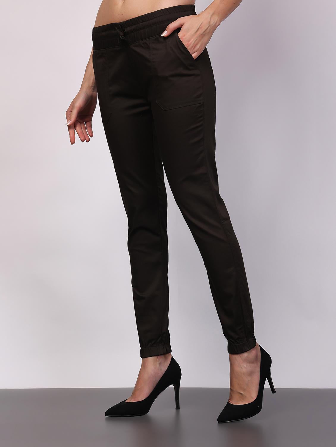 women solid slim fit jogger - 20553492 -  Standard Image - 1