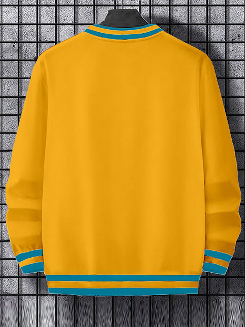 men mellow yellow cotton v-neck sweatshirt - 20554774 - Standard Image - 1