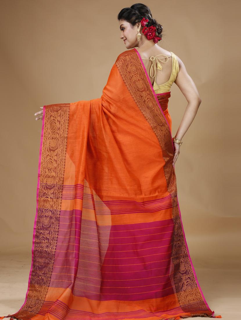 orange art silk bhagalpuri saree - 20554931 - Standard Image - 1