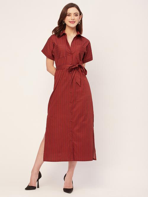 women solid button downed shirt  dress - 20555380 -  Standard Image - 0