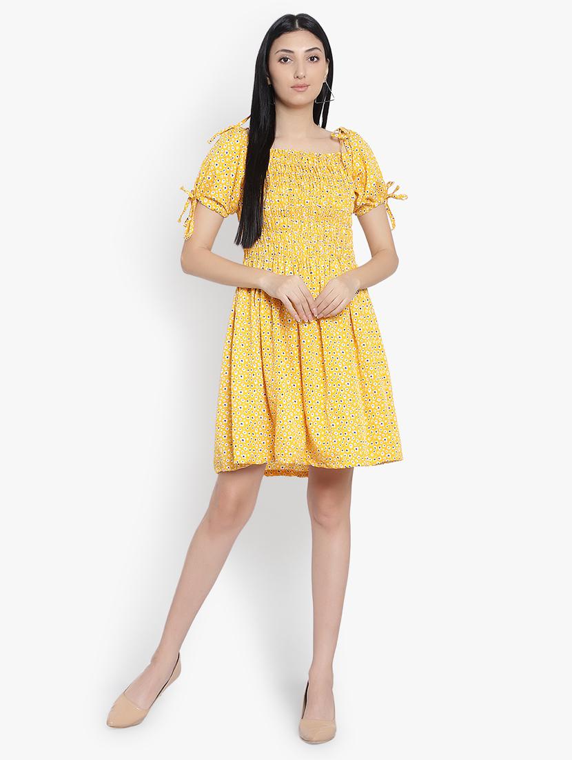 women floral print square neck dress - 20555389 - Standard Image - 4