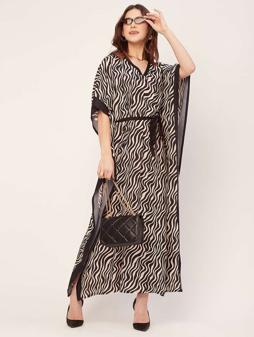 women animal printed kaftan