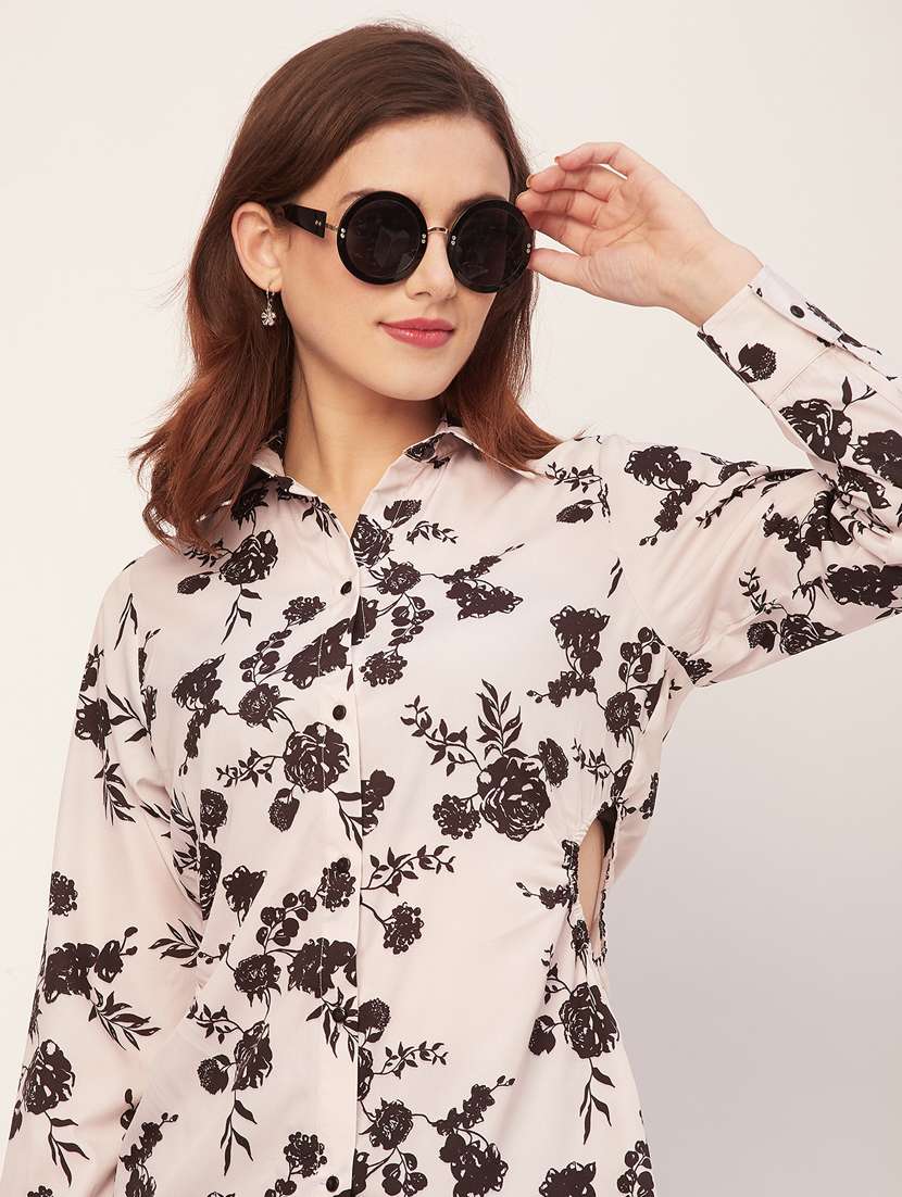 women floral printed detailed shirt - 20555425 - Standard Image - 4