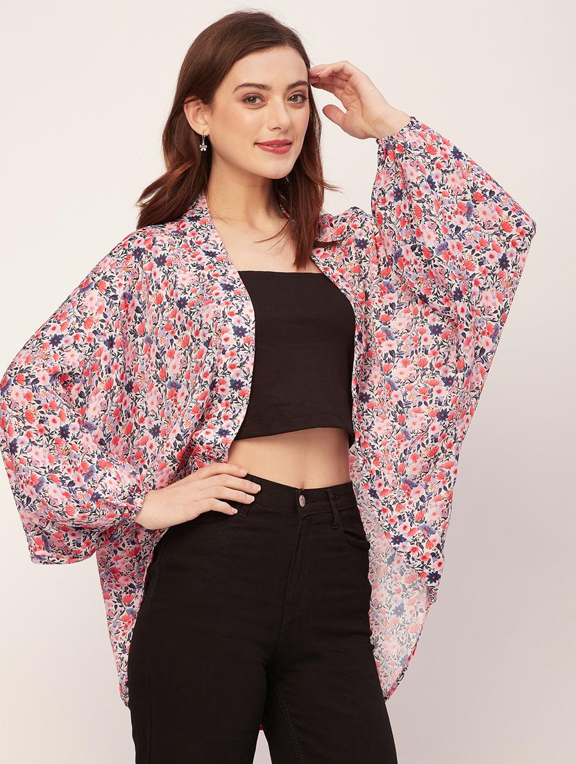 women floral printed casual shrug - 20555429 - Standard Image - 1