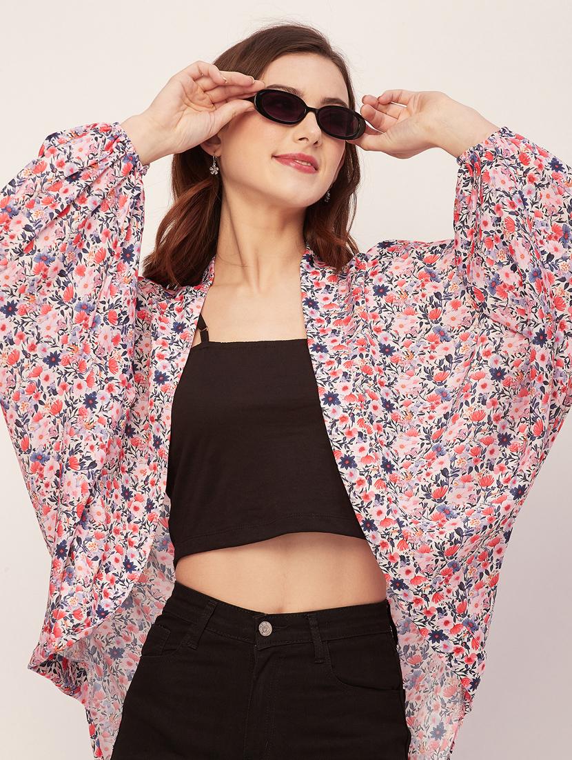 women floral printed casual shrug - 20555429 - Standard Image - 4
