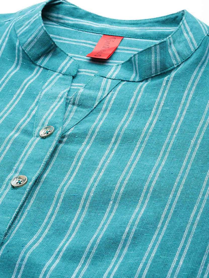 women blue regular fit printed top - 20556393 - Standard Image - 4
