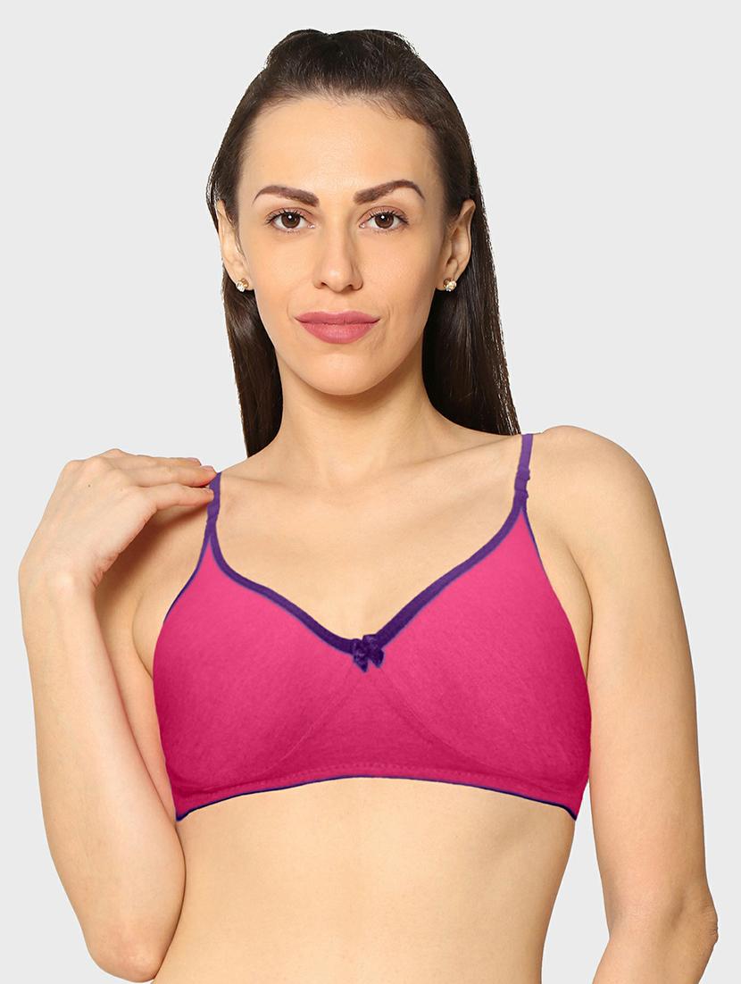 women pack of 2 solid t-shirt bra - 20560316 -  Standard Image - 1