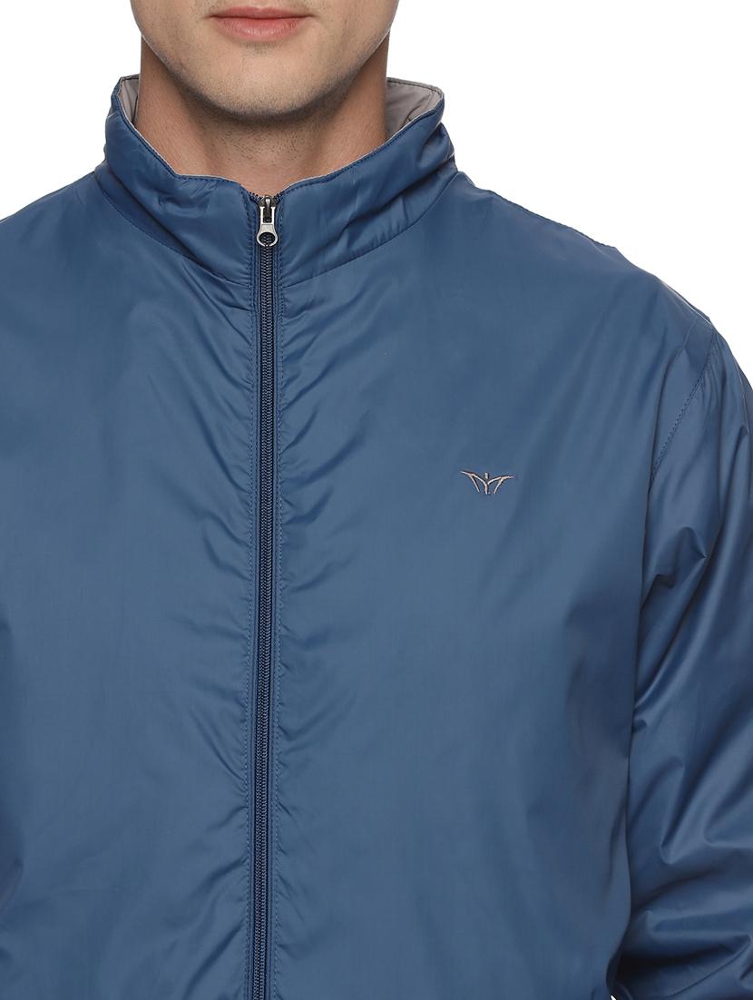 blue lycra blend casual jacket - 20560664 - Standard Image - 4