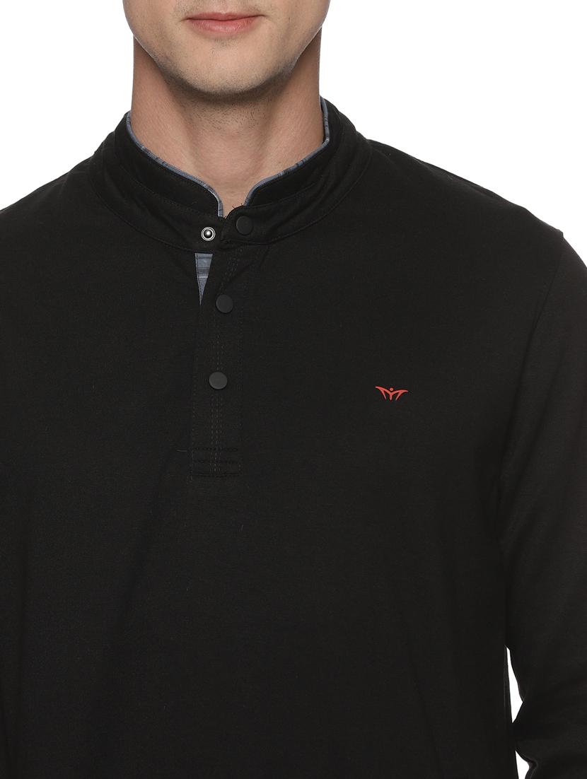 men solid button detailed sweatshirt - 20560673 - Standard Image - 4