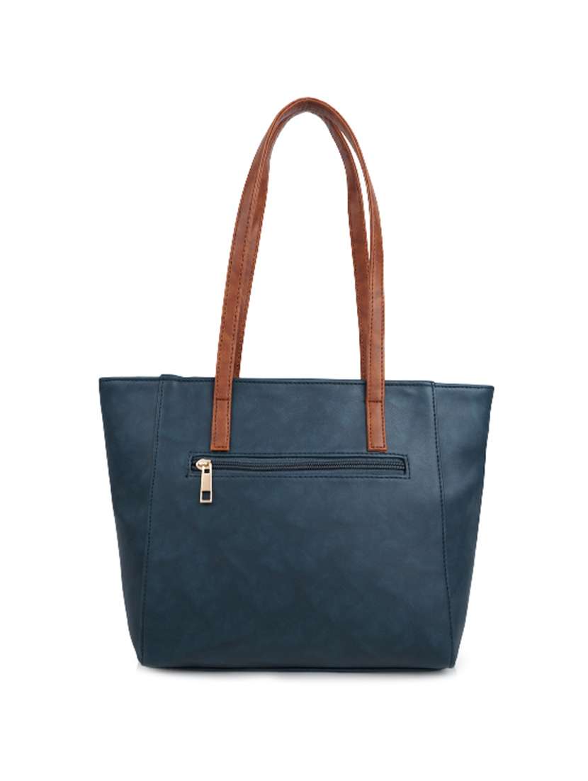 blue solid regular handbag - 20561282 -  Standard Image - 1