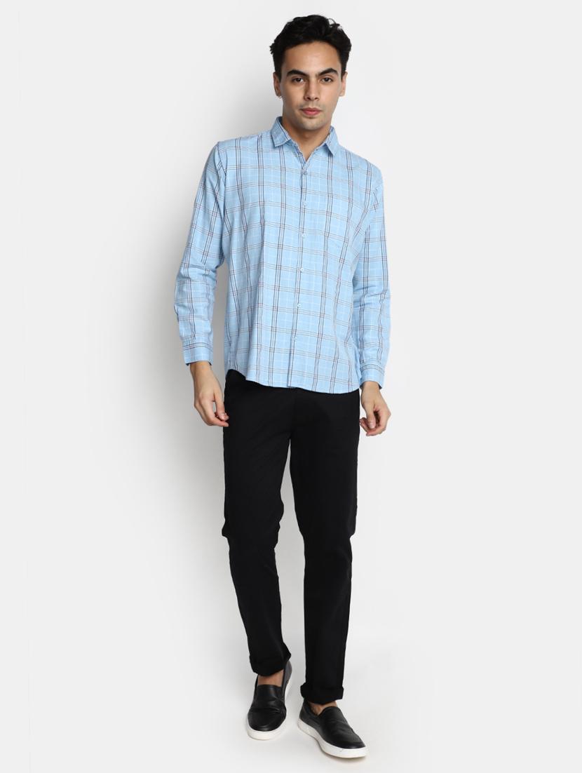 men checkered collared casual shirt - 20562396 - Standard Image - 4