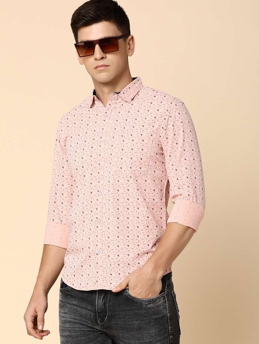 men collared printed casual shirt - 20562402 -  Standard Image - 1