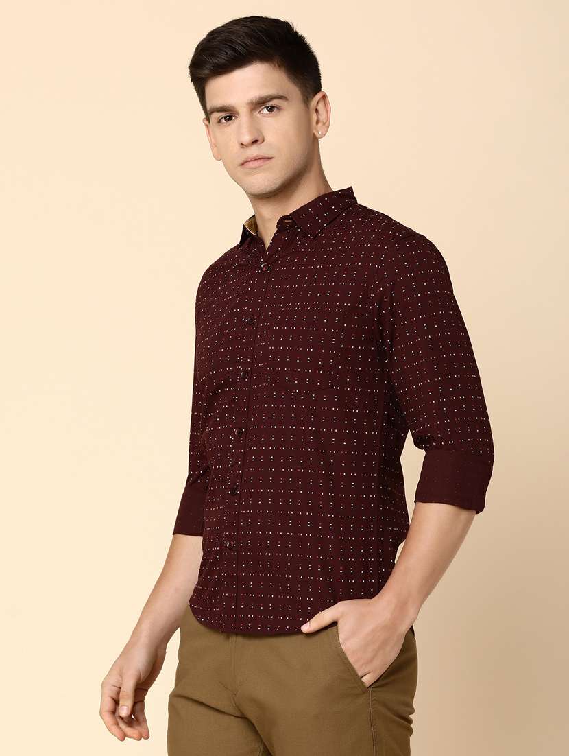 men collared printed casual shirt - 20562403 - Standard Image - 1