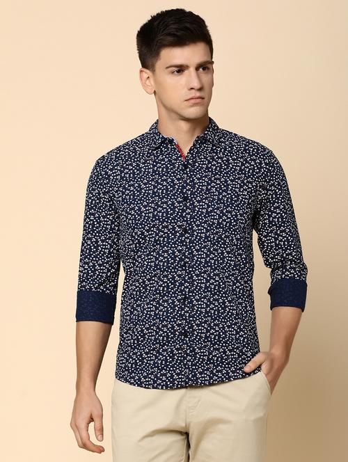 men floral print collared casual shirt - 20562405 -  Standard Image - 0