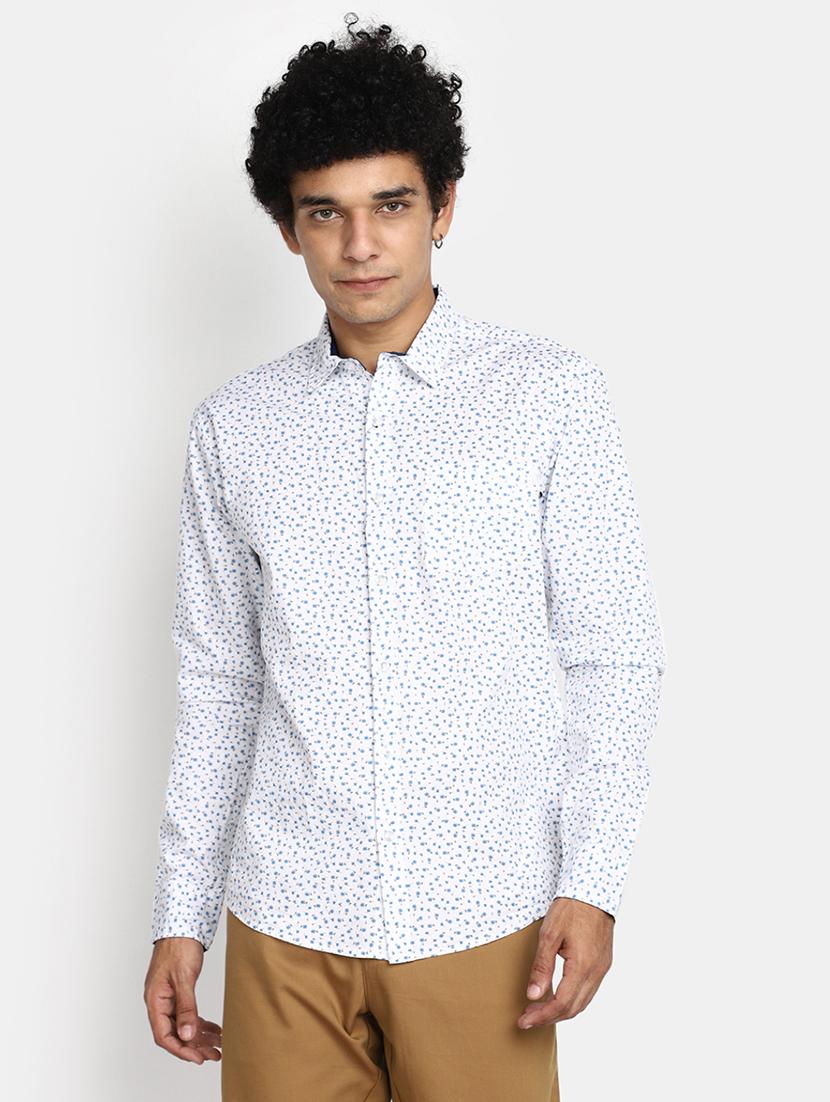 white printed casual shirt - 20562407 - Zoom Image - 0