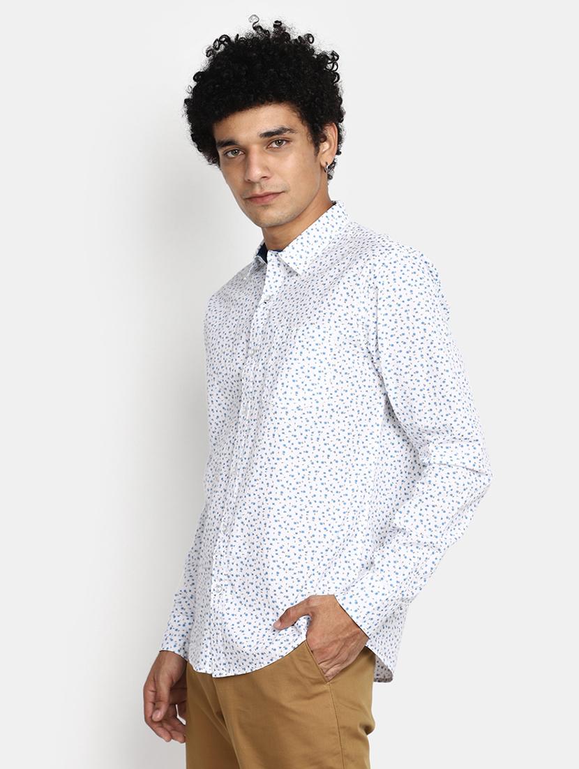 white printed casual shirt - 20562407 - Standard Image - 1