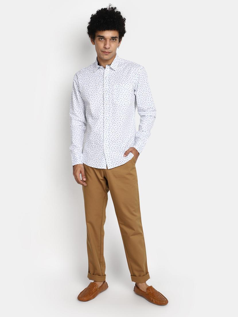 white printed casual shirt - 20562407 - Standard Image - 4