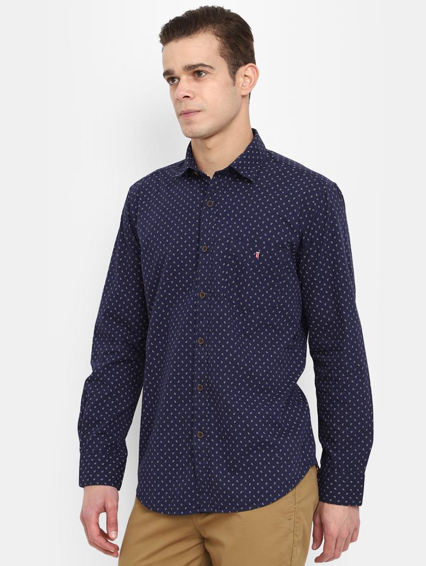 men collared printed casual shirt - 20562422 - Standard Image - 1