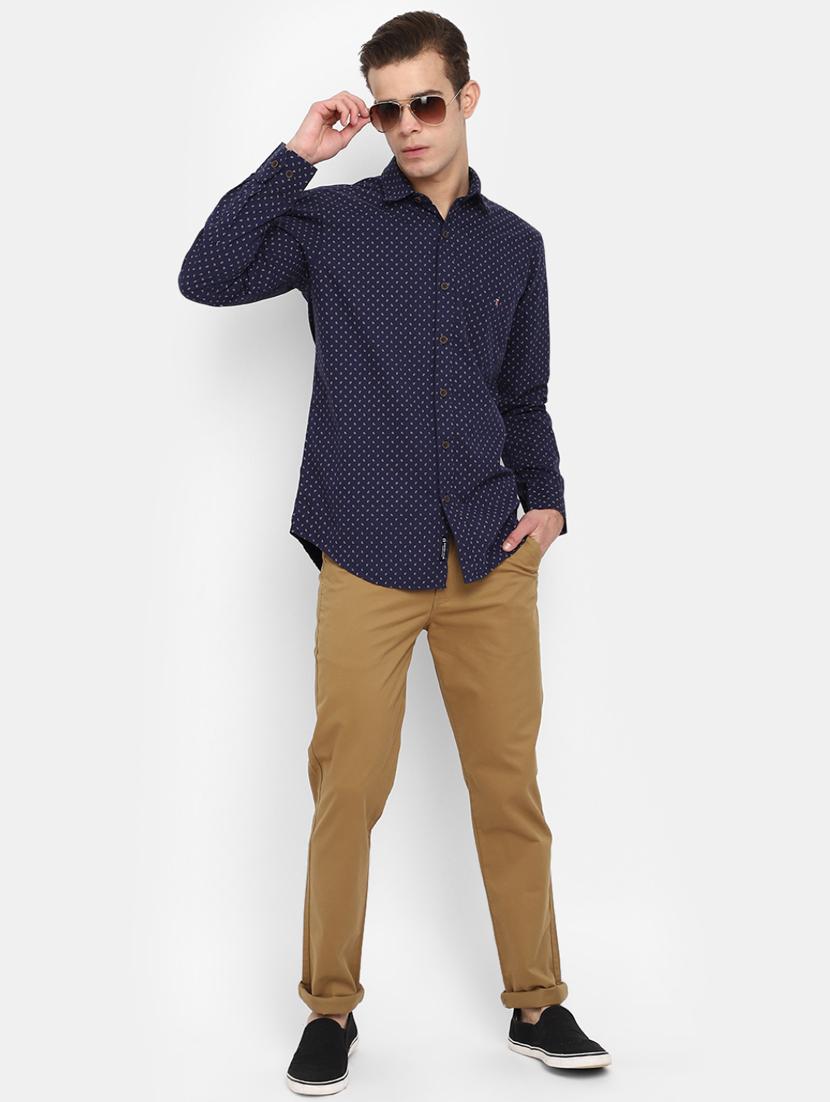 men collared printed casual shirt - 20562422 - Standard Image - 4