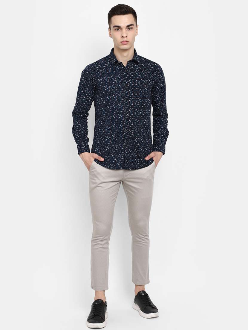 men collared floral print casual shirt - 20562426 -  Standard Image - 4