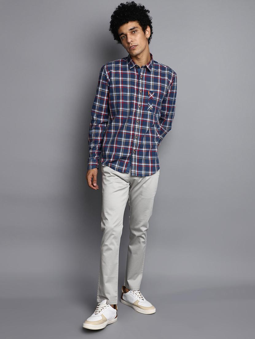 men regular fit check shirt - 20562437 - Standard Image - 4