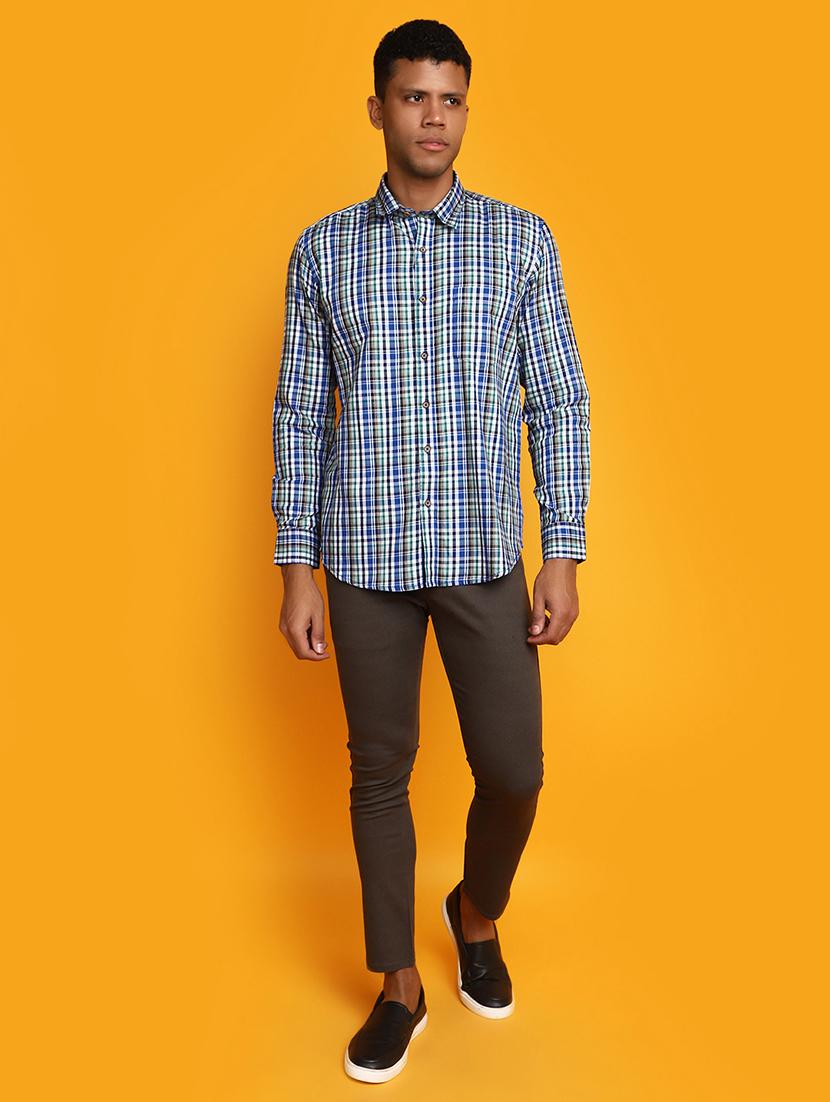 men regular fit check shirt - 20562439 - Standard Image - 4