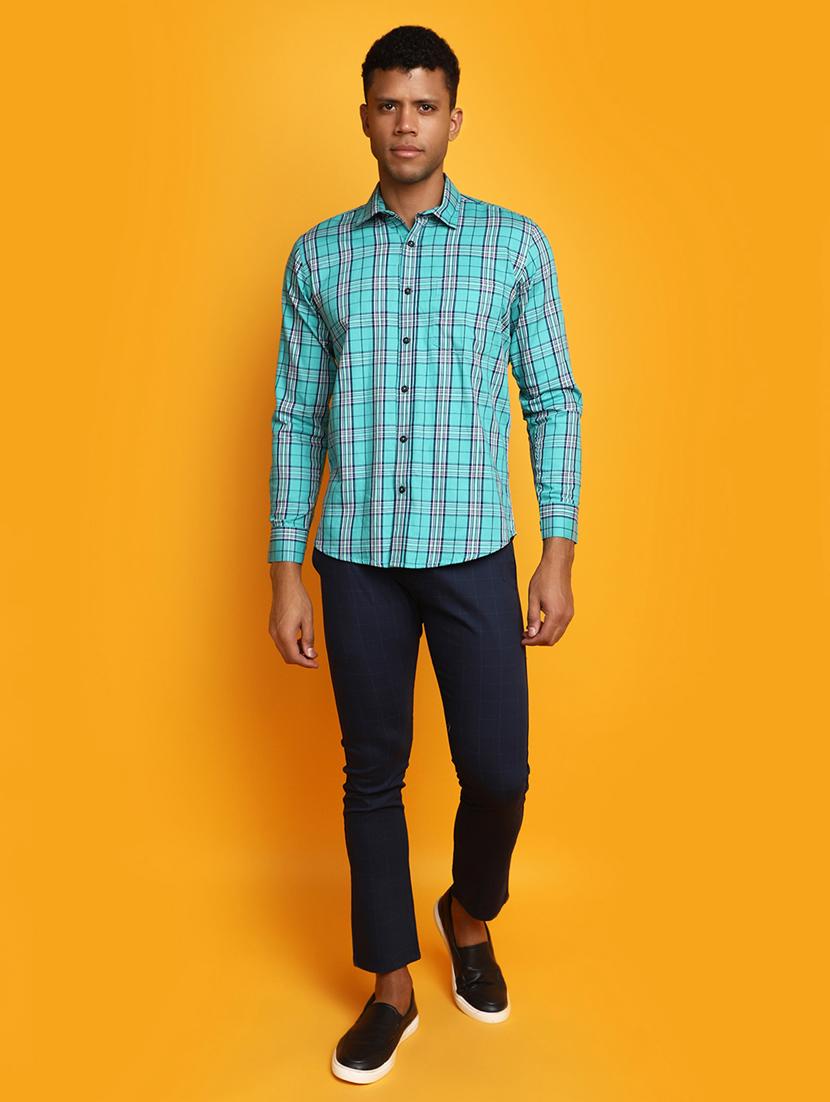 men collared checkered casual shirt - 20562441 - Standard Image - 4