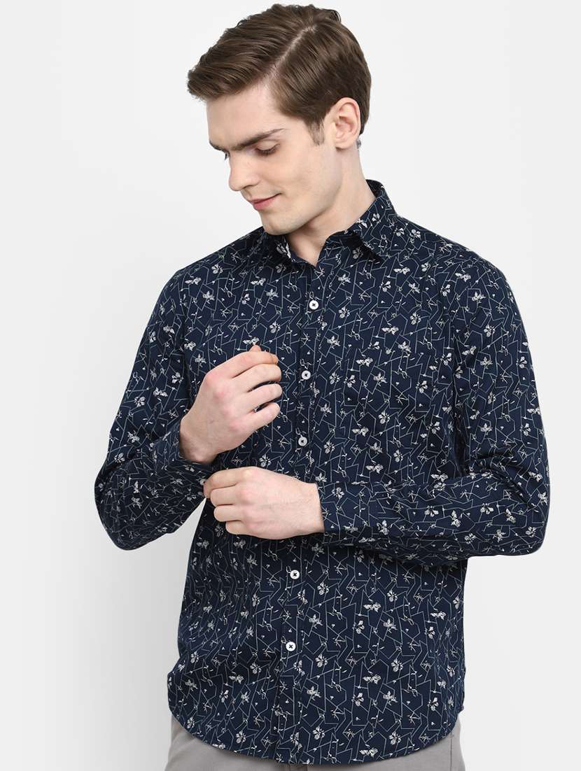 men collared printed casual shirt - 20562444 -  Standard Image - 1