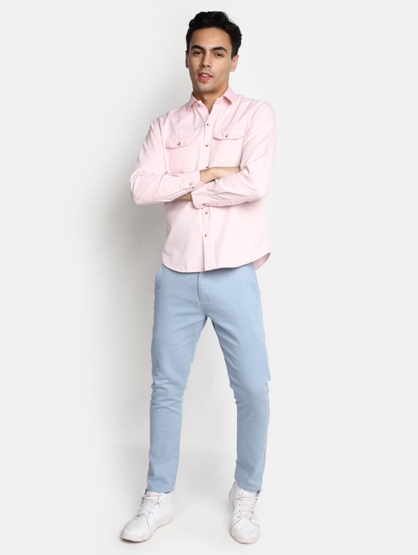 pink solid casual shirt - 20562454 - Standard Image - 4