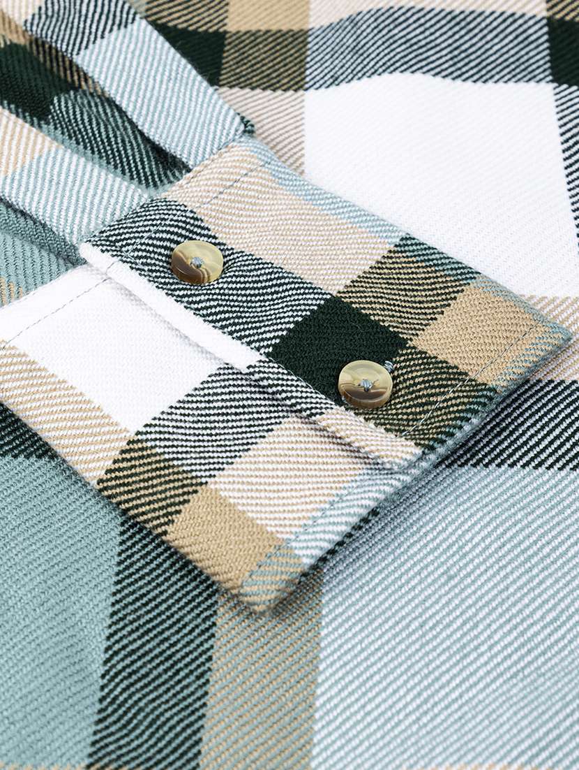 multi colored checkered oversized shirt - 20562548 - Standard Image - 4