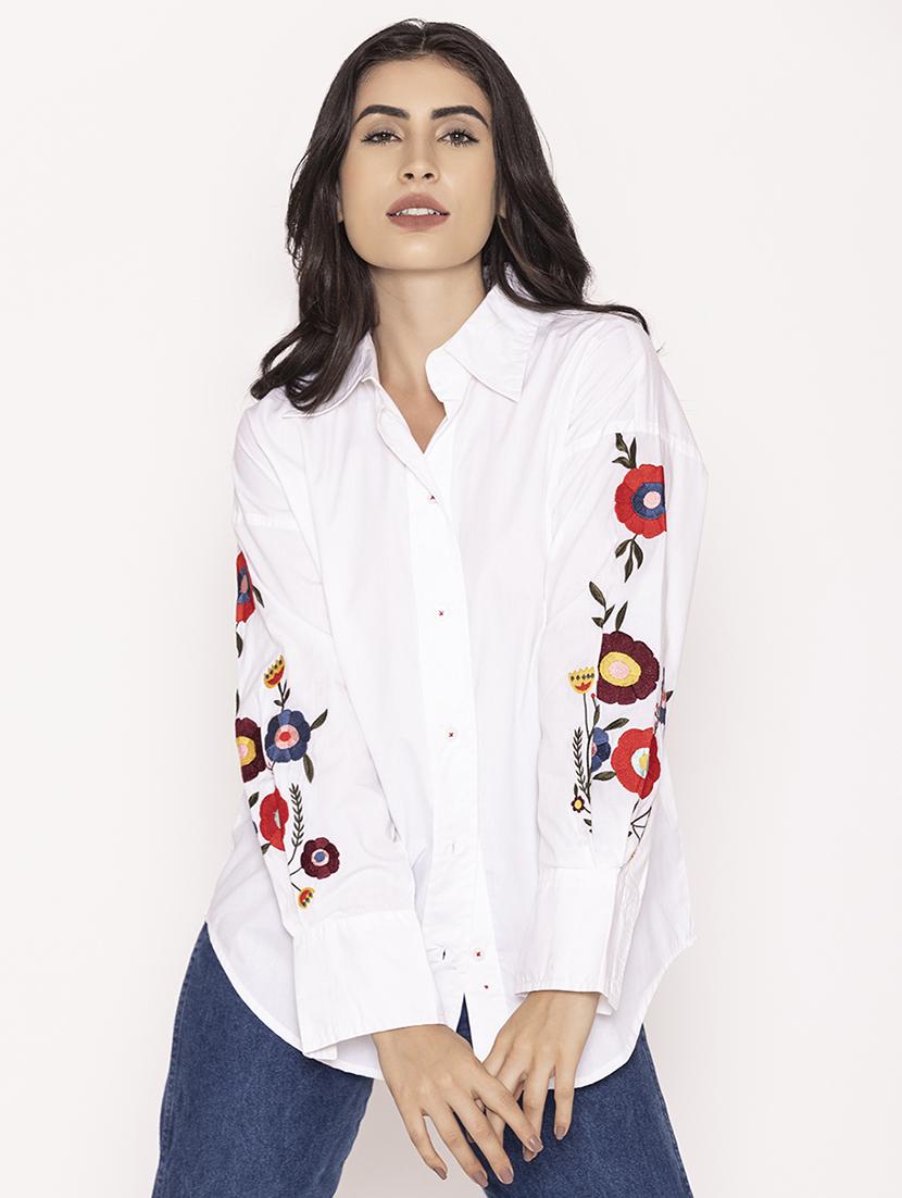 women embroidered oversized shirt - 20562557 - Zoom Image - 0