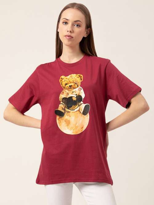 women's chest print t-shirt - 20562588 - Standard Image - 0