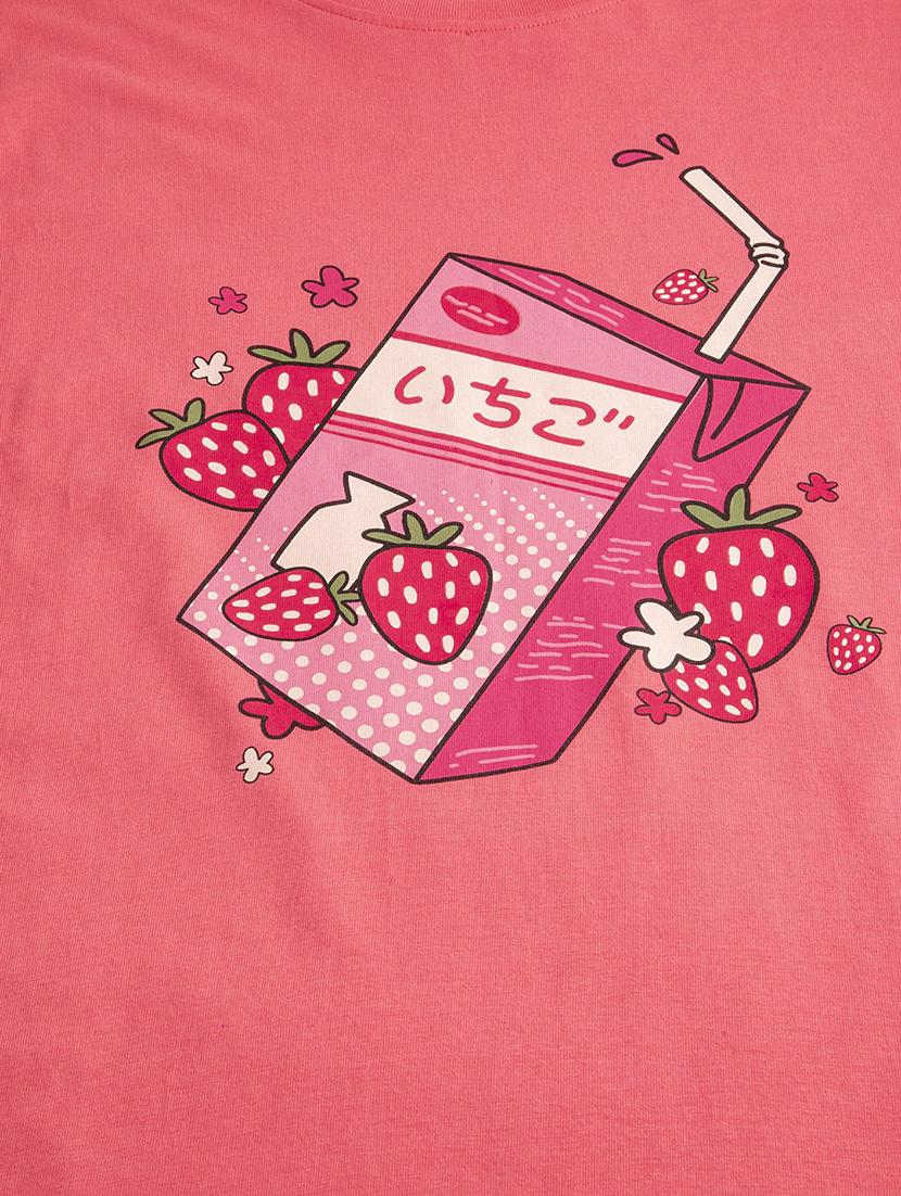 women's chest print crew neck t-shirt - 20562598 - Standard Image - 4