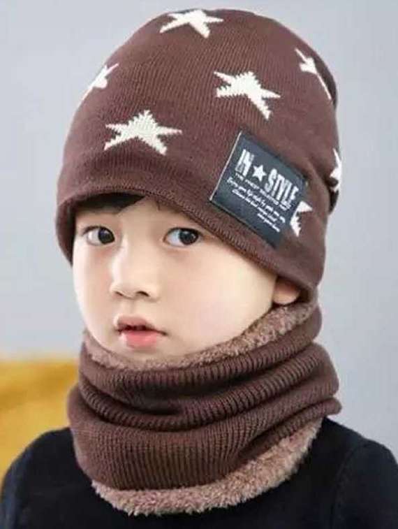 kids cap with neck muflar