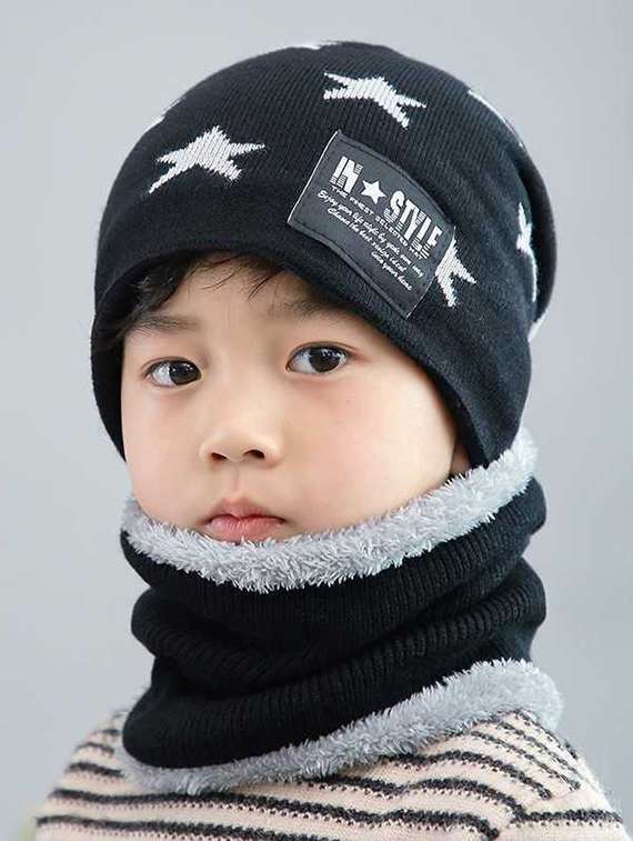 kids cap with neck muflar