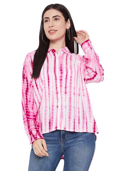 women tie & dyed relaxed fit shirt - 20563070 - Standard Image - 0