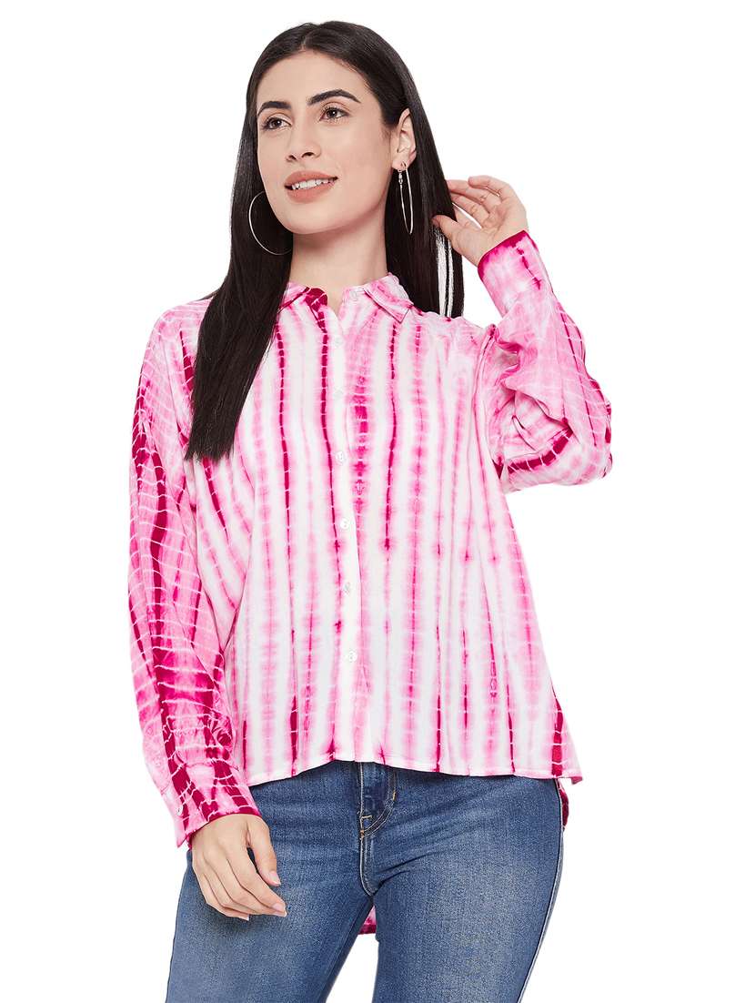 women tie & dyed relaxed fit shirt - 20563070 - Zoom Image - 0