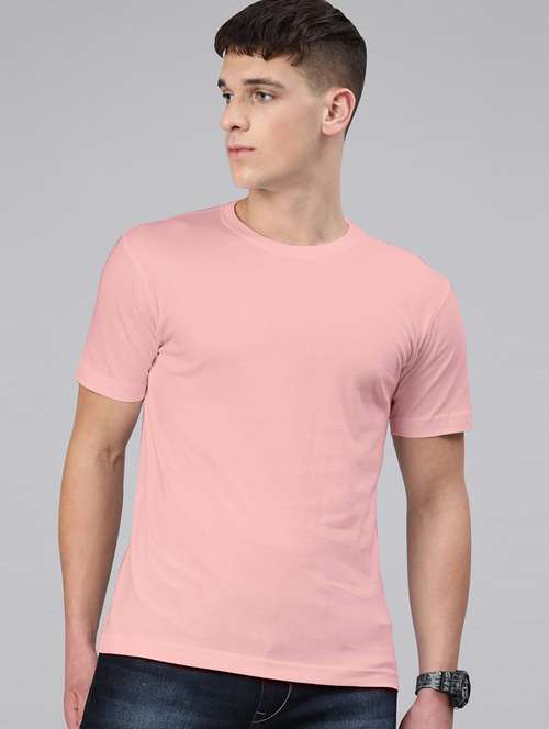 men round neck solid plain t-shirt - 20563483 - Standard Image - 0