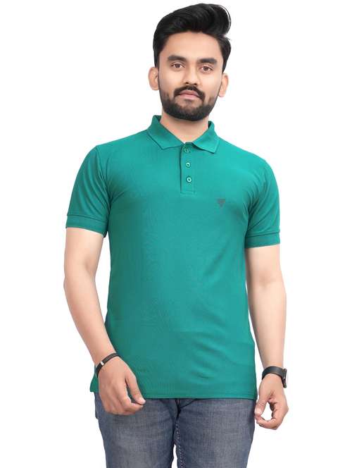men solid short sleeve regular fit polo t-shirt - 20564379 - Standard Image - 0