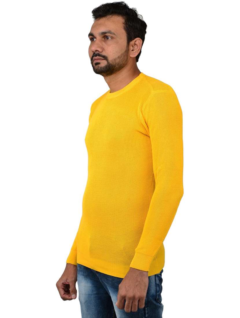 yellow solid long sleeve pullover - 20564477 -  Standard Image - 1